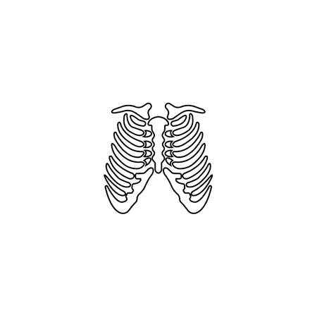 Human ribs icon vector illustration design template.のイラスト素材
