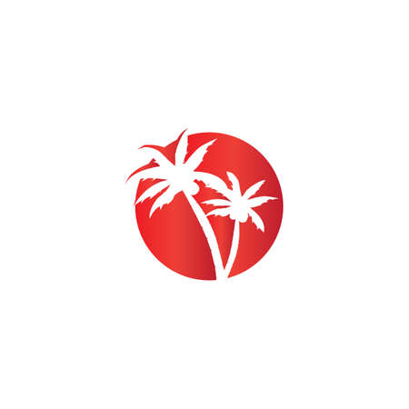Coconut tree logo vector illustration design template. eps 10.のイラスト素材