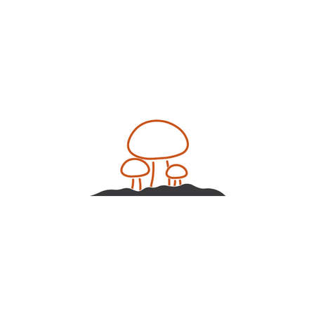 mushroom icon illustration isolated vector sign symbolのイラスト素材