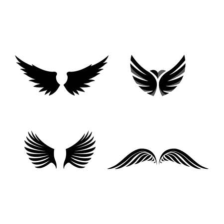Wing logo vector illustration design template,background.のイラスト素材
