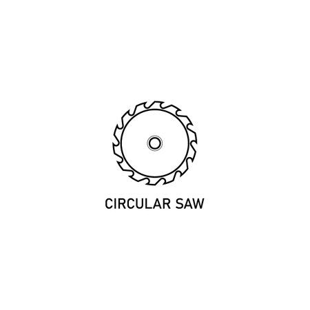 Circular saw vector icon illustration sign for web and designのイラスト素材