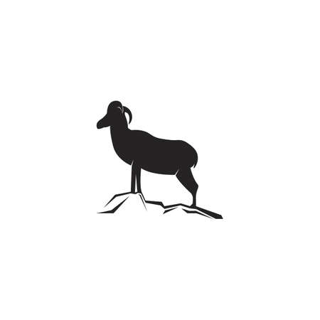 goat logo vector illustration design template.のイラスト素材