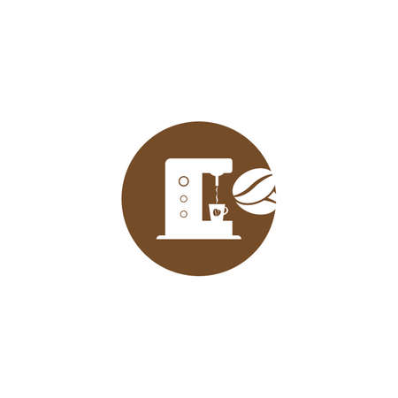 coffee machine vector icon illustration design template.のイラスト素材