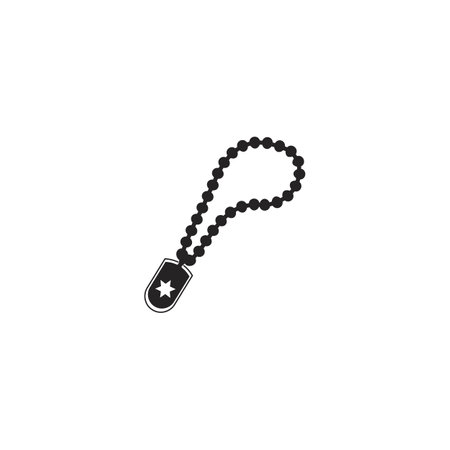 military membership necklace icon,vector illustration design template.のイラスト素材