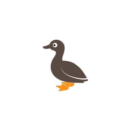 duck vector icon illustration logo designのイラスト素材