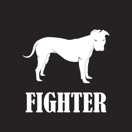 pit bull logo vector illustration simple design.のイラスト素材