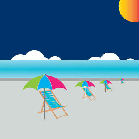 seaside scenery background,vector illustration design.のイラスト素材