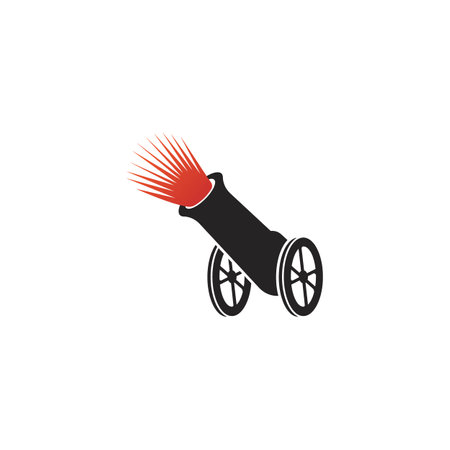 old cannon icon. vector illustration logo designのイラスト素材