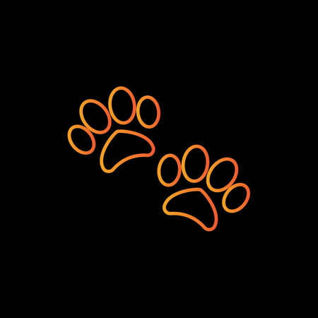 dog footprints logo background illustration abstract design.のイラスト素材