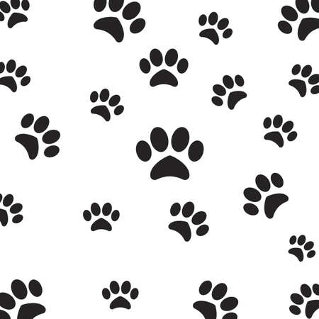 dog footprints logo background illustration abstract design.のイラスト素材