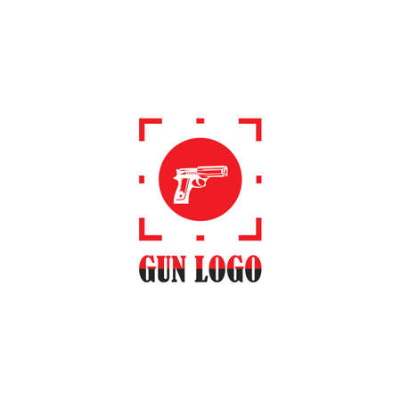 Gun logo vector illustration design template.のイラスト素材
