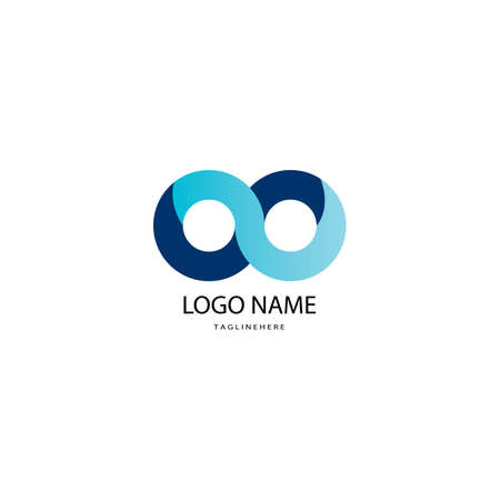 double circle logo, vector illustration abstract design.のイラスト素材