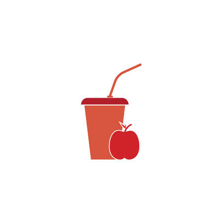 apple juice logo.vector illustration flat design.のイラスト素材