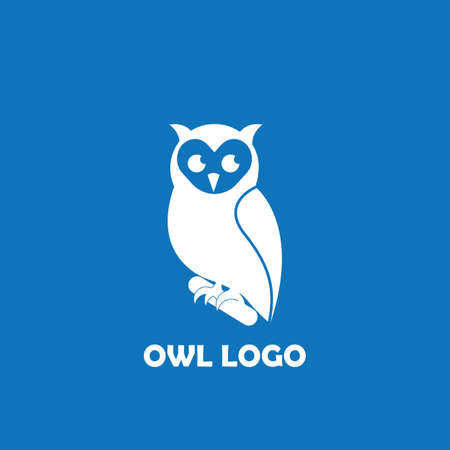 owl logo vector illustration design template.のイラスト素材