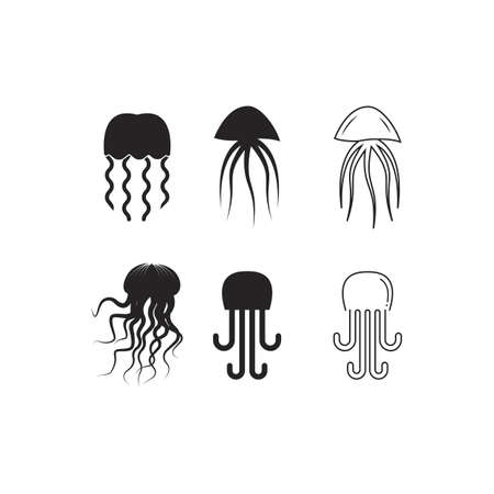 jellyfish vector icon illustration simple design.のイラスト素材