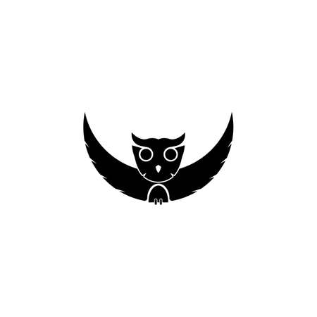 owl logo vector illustration design template.のイラスト素材