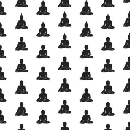 Buddha logo background.vector illustration design template.のイラスト素材