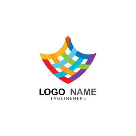 Shield abstract logo design. vector illustration  template.のイラスト素材