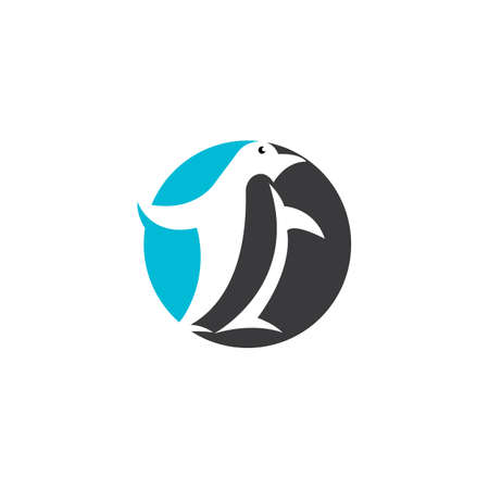 penguin icon vector illustration logo designのイラスト素材