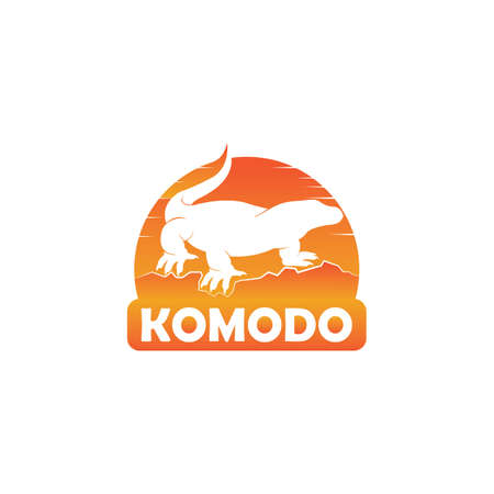Komodo icon. vector illustration logo template.のイラスト素材
