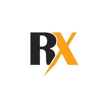 letter logo RX. vector illustration symbol design template.のイラスト素材
