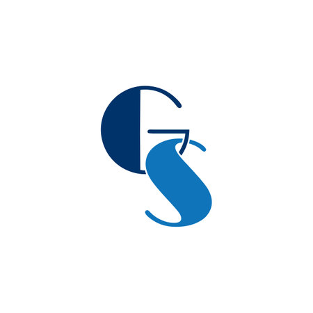 letter logo GS. vector illustration symbol designのイラスト素材