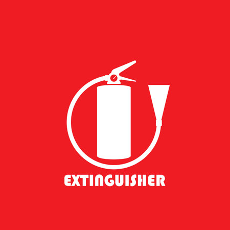fire extinguisher icon. vector illustration logo design.のイラスト素材