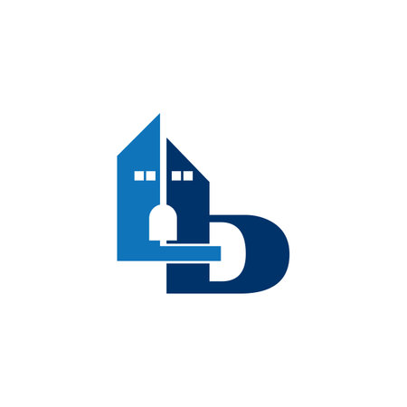 housing logo or initials LB. vector design template.のイラスト素材