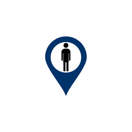 placement icon or gathering point, vector illustration logo template.のイラスト素材