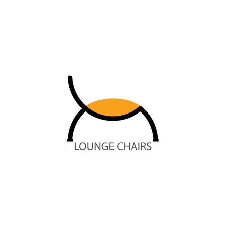 Lounge chairs icon vector illustration symbol logo template.のイラスト素材