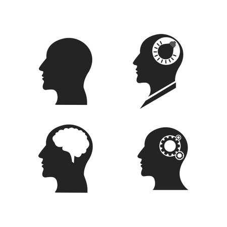 human head icon vector illustration template designのイラスト素材