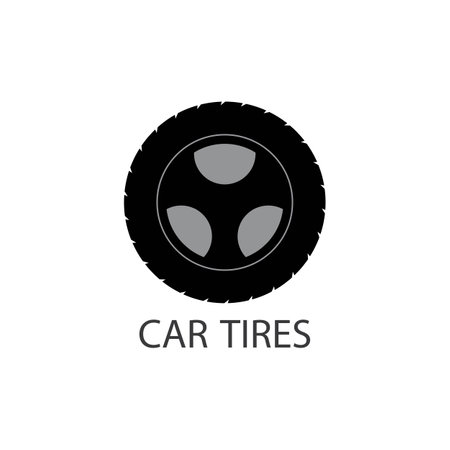 Car tires vector icon illustration logo templateのイラスト素材