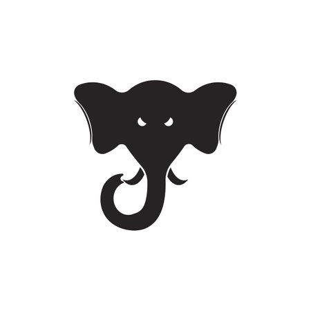 elephant vector icon illustration logo designのイラスト素材
