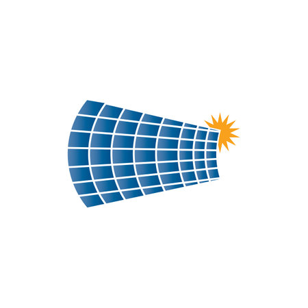 solar power vector icon. illustration logo templateのイラスト素材