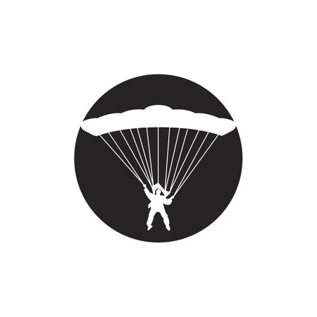 parachuting or paragliding icon, vector illustration symbol design.のイラスト素材