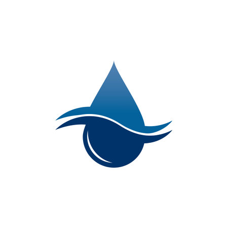 Water drop logo vector illustration template designのイラスト素材