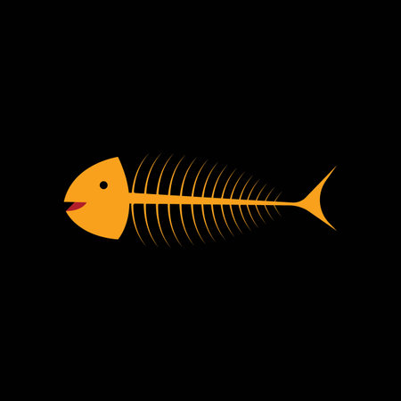 fishbone logo background vector illustration design template.