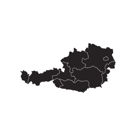 austria map icon vector illustration symbol designのイラスト素材