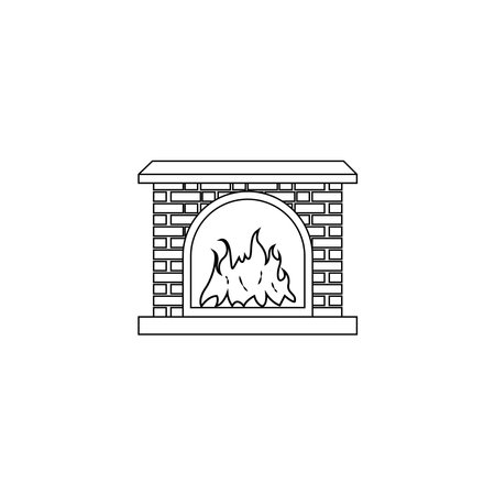 fireplace icon vector illustration symbol designのイラスト素材