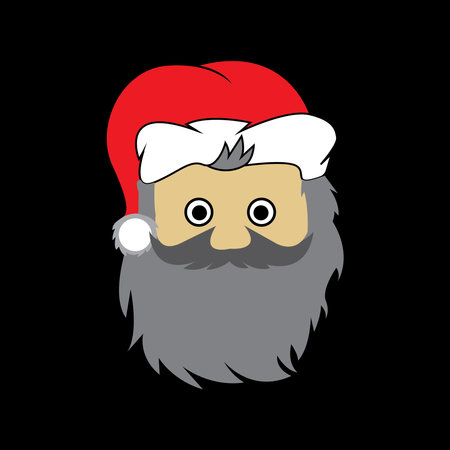 santa claus logo vector illustration template designのイラスト素材