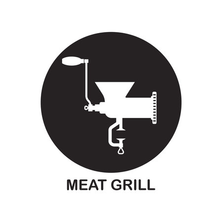 meat grinder vector icon illustration symbol designのイラスト素材
