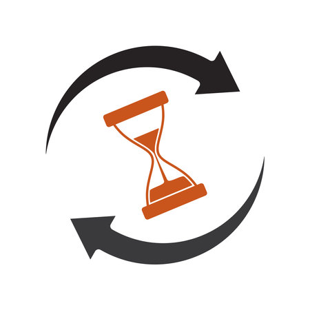 Hourglass logo vector illustration template design