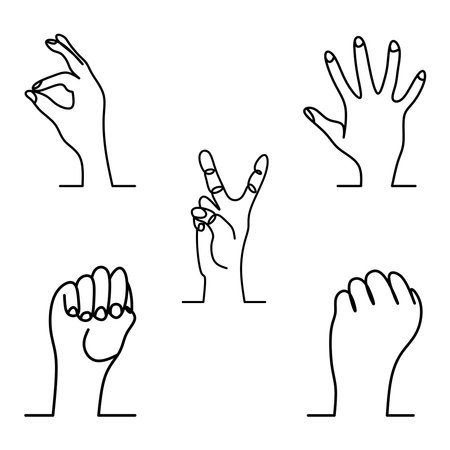 hand gesture icon vector illustration symbol designのイラスト素材
