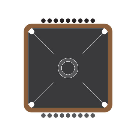 carrom table icon vector illustration symbol designのイラスト素材