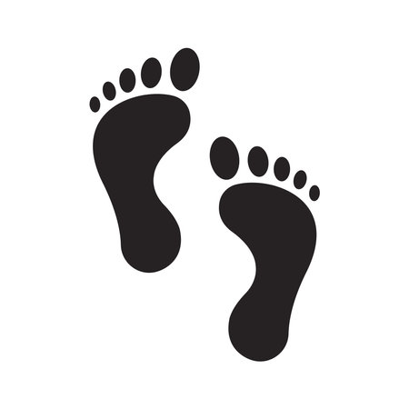 footprints icon vector illustration symbol template designのイラスト素材