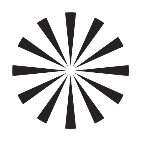 Starburst, sun burst radial, radiating lines. Burst beams, rays vector iconのイラスト素材