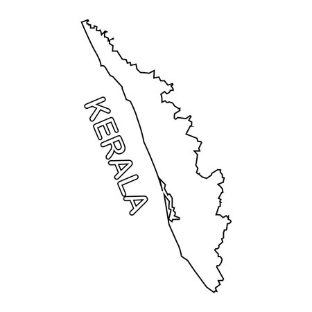 INDIA or KERALA state map icon.vector illustration symbol designのイラスト素材
