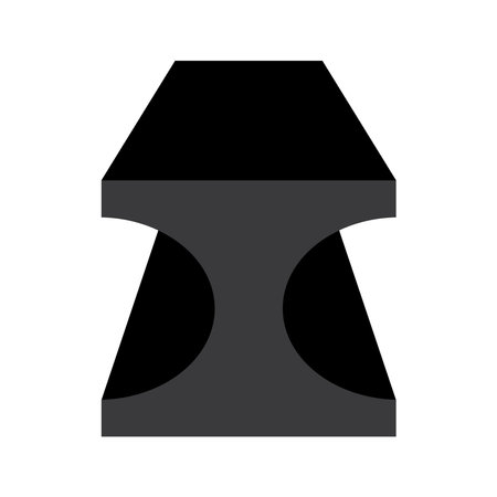 steel metallurgical beam profile symbol vector icon illustrationのイラスト素材