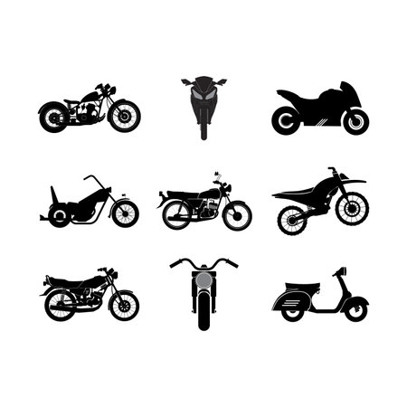 motorcycle logo vector illustration template designのイラスト素材