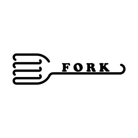 fork icon vector illustration logo template designのイラスト素材